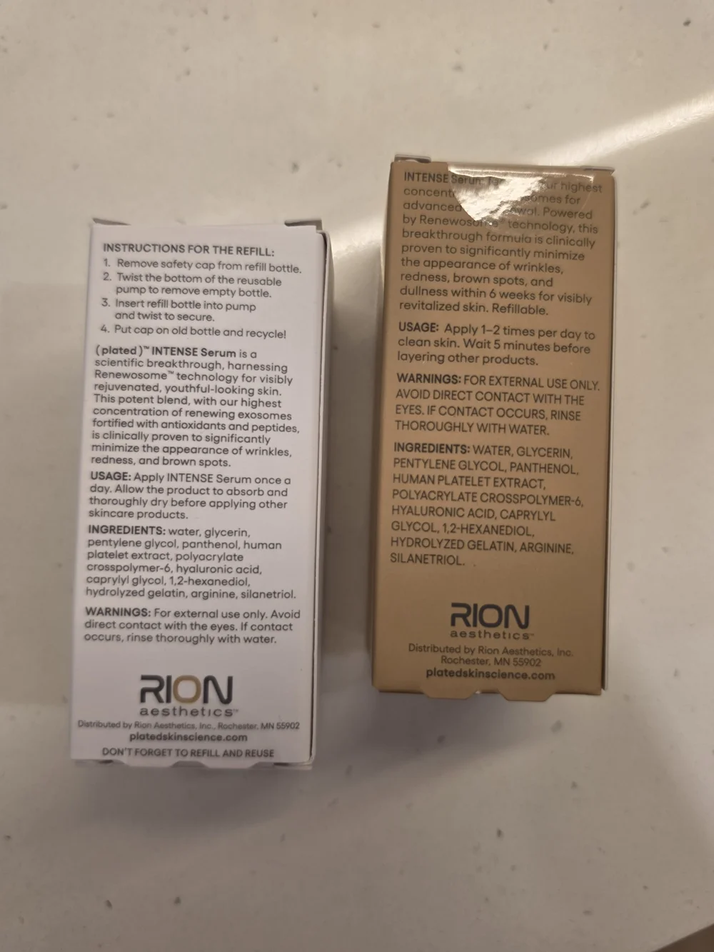 Plated INTENSE AND REFILL SET